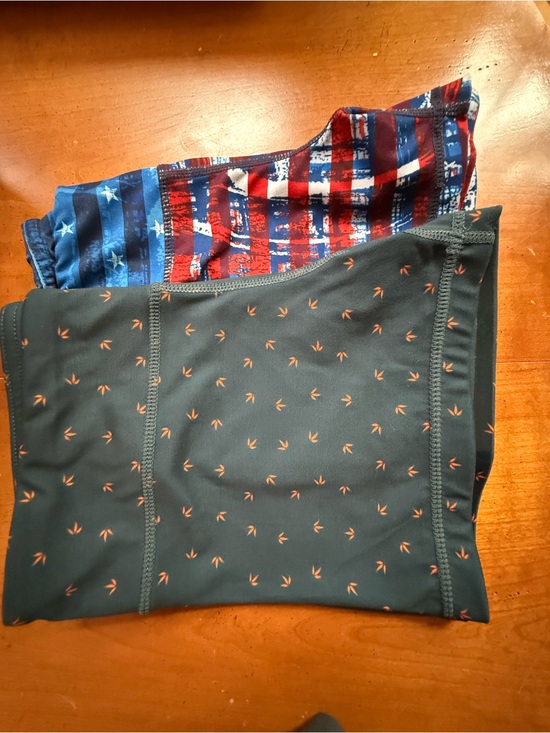 I Am Becoming Pants - Women's Athletic Shorts Bundle- Flag Print and Leaf Print
